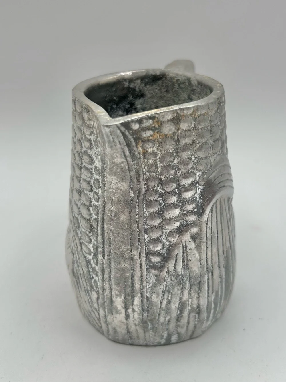 Vintage Wilton Armetale Small Pewter Creamer Corn Cob Design 3.5